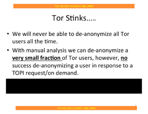 Tor stinks slide image